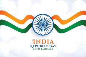 vågig indisk flagga för republik dag bakgrund vektor