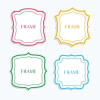 klassisch Frames im Linie Stil und anders Farben vektor