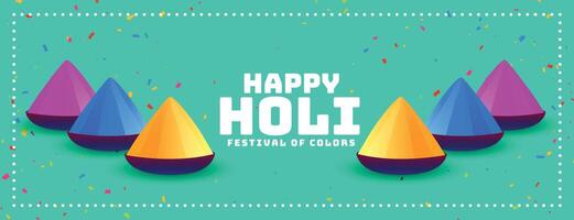 indisk Lycklig holi festival lyckönskningar baner design vektor