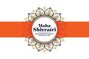 indisch Stil glücklich maha Shivratri Festival Hintergrund vektor