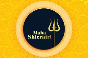 glücklich maha Shivratri Festival von Herr Shiva Gruß vektor