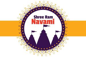 Hindu Festival von RAM Navami Hintergrund Design vektor
