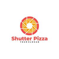 Verschluss Pizza Foto Kamera Linse Logo Symbol Illustration vektor