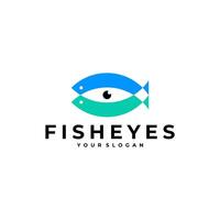 fisk öga lins kamera logotyp ikon illustration vektor