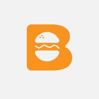 b Burger minimalistisch Logo vektor