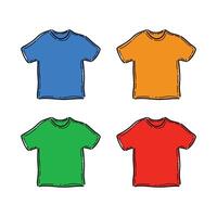 regulär passen T-Shirt eben technisch Zeichnung Illustration kurz Ärmel mit viele Farbe Strassenmode Attrappe, Lehrmodell, Simulation Vorlage zum Design und Technik Packungen Männer oder unisex. vektor