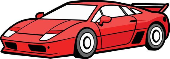 modern elegant röd sporter bil ikon modern grafisk symbol av super bil vektor