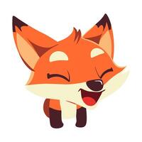 süß Fuchs Karikatur Charakter. glücklich komisch Fuchs. Wald Tier vektor
