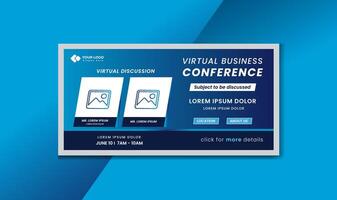 Geschäft Konferenz korporativ online Treffen kreativ Sozial Medien Design Post Vorlage Symbol vektor