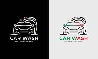 Auto waschen Symbol, Wasser fallen Auto Stichprobe Symbol, Logo Design Illustration Konzept Idee vektor