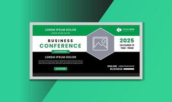 Geschäft Konferenz korporativ online Treffen kreativ Sozial Medien Design Post Vorlage Symbol vektor