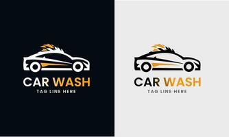 bil tvätta ikon, vatten släppa bil prov symbol, logotyp design illustration begrepp aning vektor