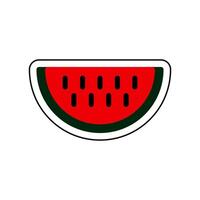Wassermelone süß Aufkleber Symbol, Sommer- Design Element. Illustration vektor