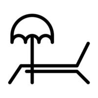 Strand Stuhl Symbol. Illustration vektor