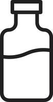 Flasche trinken Symbol Symbol Bild. Illustration von das trinken Wasser Flasche Glas Design Bild vektor