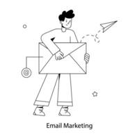 trendiges E-Mail-Marketing vektor