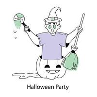 modisch Halloween Party vektor