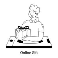 trendiges Online-Geschenk vektor