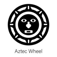 modisch aztekisch Rad vektor