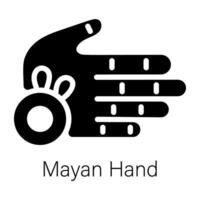 modisch Maya Hand vektor