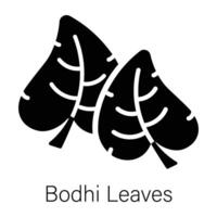 modisch Bodhi Blätter vektor
