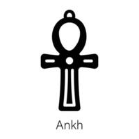 trendige ankh-konzepte vektor