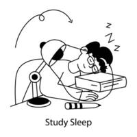 modisch Studie Schlaf vektor