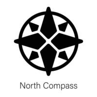 trendig norr kompass vektor