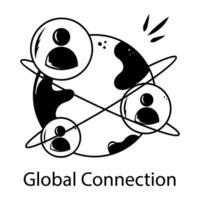 trendige globale Verbindung vektor