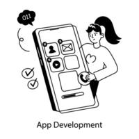 Trendige App-Entwicklung vektor