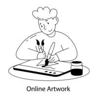 modisch online Kunstwerk vektor