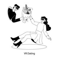 modisch vr Dating vektor