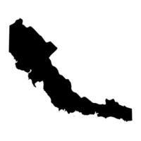 central provins Karta, administrativ division av papua ny guinea. illustration. vektor