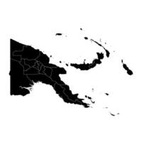 papua ny guinea Karta med administrativ divisioner. illustration. vektor