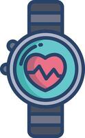 Smartwatch linear Farbe Illustration vektor