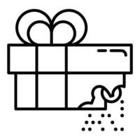 gebrochen Geschenk Box Symbol, verschiedene Geschenk Kisten vektor