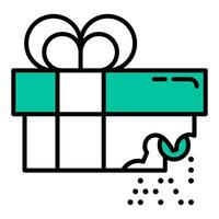 gebrochen Geschenk Box Symbol, verschiedene Geschenk Kisten vektor