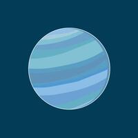 das Planet Uranus im ein eben Stil vektor