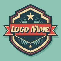 Logo Emblem Jahrgang zum Ihre Marke Identität, klassisch und retro vektor