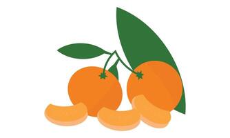 Orange Obst Design. vektor