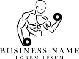 Körper Fitness Logo, Kunst vektor