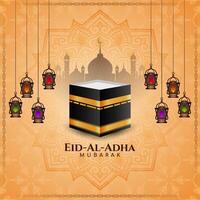 eid al Adha mubarak islamic festival elegant bakgrund design vektor