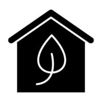 Öko-Haus-Glyphe-Symbol vektor