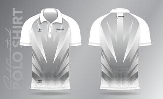 sublimering vit polo skjorta attrapp mall design för badminton jersey, tennis, fotboll, fotboll eller sport enhetlig vektor