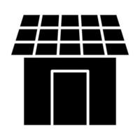 Solarhaus-Glyphensymbol vektor