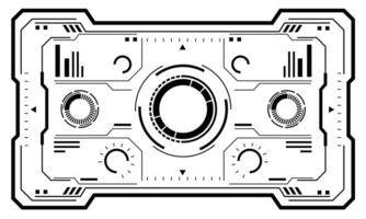 hud Sci-Fi Schnittstelle Bildschirm Aussicht schwarz geometrisch Design virtuell Wirklichkeit futuristisch Technologie kreativ Anzeige auf Weiß vektor