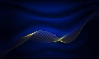 Blau Gold Welle abstrakt vektor