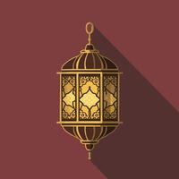 islamisch traditionell Laterne. eid Mubarak Urlaub Erleuchtung Artikel. vektor