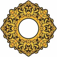 isoliert Grenzen oder Frames Ornament. Zier Elemente zum Ihre Entwürfe. schwarz und Gold Farben. Blumen- Carving Dekoration zum Postkarten oder Einladungen zum Sozial Medien. vektor