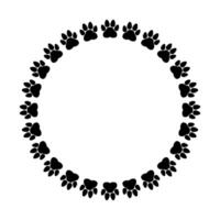 Hund Pfote Rahmen auf Weiß Hintergrund vektor